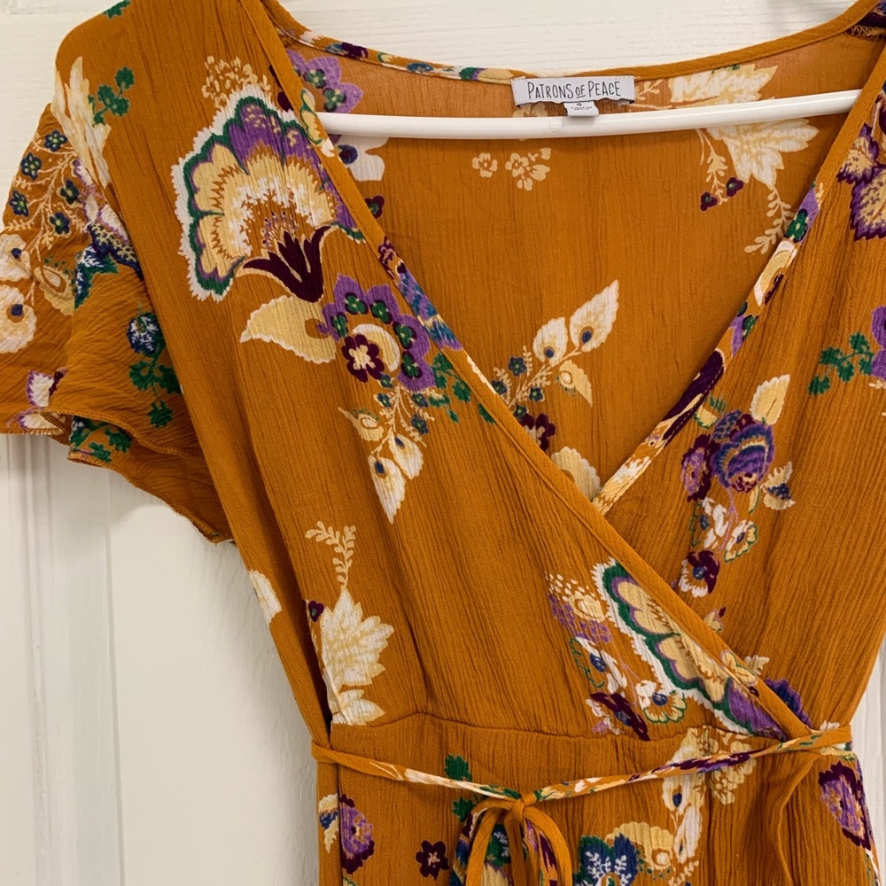 Floral wrap maxi dress